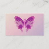 PINK RIBBON BUTTERFLY VISITEKAARTJE (Achterkant)