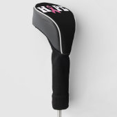 Pink Ribbon Cancer Awareness Borstkanker Hoop Golfheadcover (Schuin)