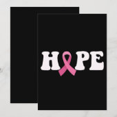 Pink Ribbon Cancer Awareness Borstkanker Hoop Kaart (Voorkant / Achterkant)