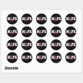 Pink Ribbon Cancer Awareness Borstkanker Hoop Ronde Sticker (Vel)
