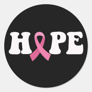 Pink Ribbon Cancer Awareness Borstkanker Hoop Ronde Sticker