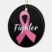 Pink Ribbon Cancer Awareness Borstkankerbestrijder Keramisch Ornament (Links)