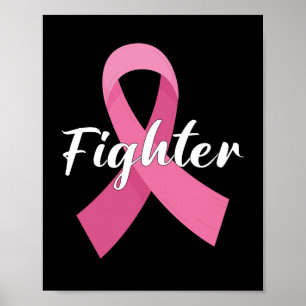 Pink Ribbon Cancer Awareness Borstkankerbestrijder Poster