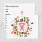 Pink Ribbon Cancer Awareness Briefkaart (Voorkant / Achterkant)