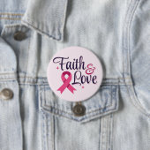 Pink Ribbon Cancer Awareness Ronde Button 7,6 Cm (In situ)