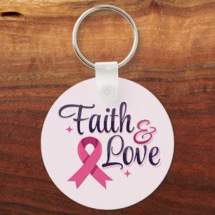 Pink Ribbon Cancer Awareness Sleutelhanger