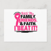 Pink Ribbon Cancer Survivor Friends Family And Fai Aankondigingskaart (Voorkant)