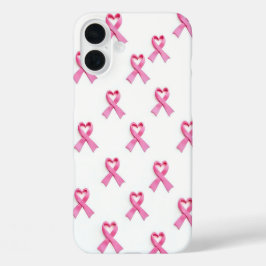 Pink Ribbon iPhone 16 Plus Hoesje