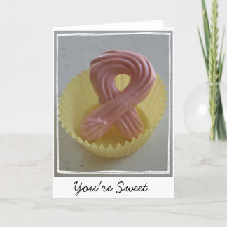 Pink Ribbon Cookie Kaart