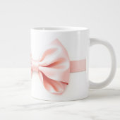 Pink Ribbon Coquette Aesthetic Valentine Grote Koffiekop (Rechts)