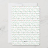 Pink Ribbon Crest Greenery Vintage kerstfoto Feestdagenkaart (Achterkant)