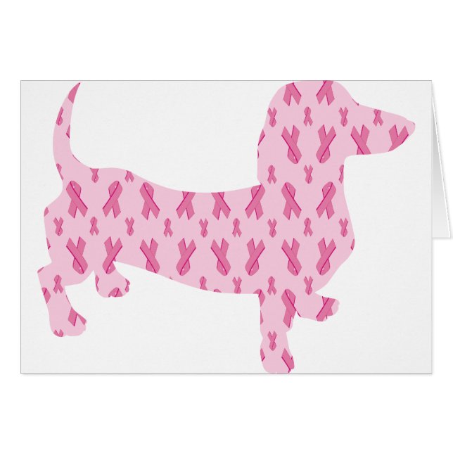Pink Ribbon Dachshund (Voorkant Horizontaal)
