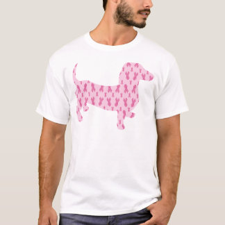 Pink Ribbon Dachshund T-shirt