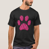 Pink Ribbon Dog Paw Print Breast Cancer Bewustheid