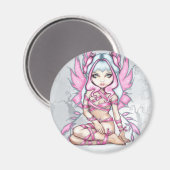 "Pink Ribbon Fairy" magneet (Voorkant / Achterkant)