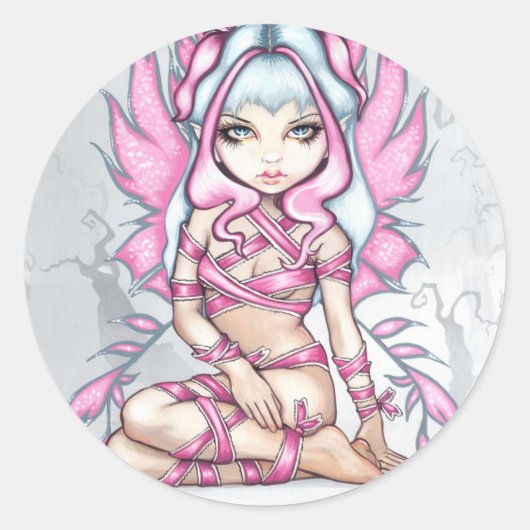"Pink Ribbon Fairy" Sticker (Voorkant)