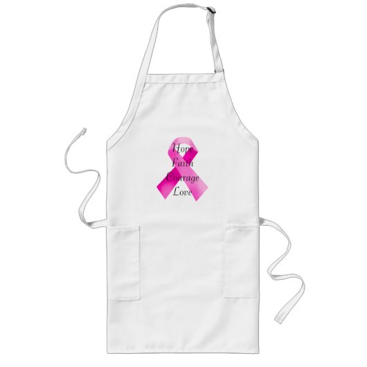 Pink Ribbon Faith Apron Lang Schort (Voorkant)
