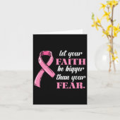 Pink Ribbon Faith Breast Cancer Angst Oorlog Kaart (Gele Bloem)