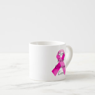 Pink Ribbon Faith Espresso Mok
