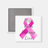 Pink Ribbon Faith Magnet (Voorkant / Achterkant)
