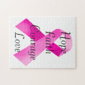 Pink Ribbon Faith Puzzel Legpuzzel (Horizontaal)