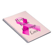 Pink Ribbon Faith Spiral Notitieboek (Rechterzijde)