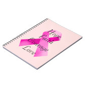 Pink Ribbon Faith Spiral Notitieboek (Linkerzijde)