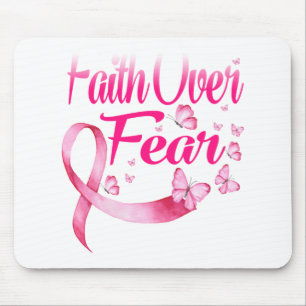Pink Ribbon Faith T-shirt Breast Cancer Survivor Muismat