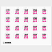 Pink Ribbon Fighter Overlevende Moeder Borstkanker Ronde Sticker (Vel)