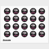 Pink Ribbon Fighter Overlevende Moeder Borstkanker Ronde Sticker (Vel)