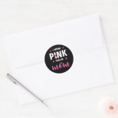 Pink Ribbon Fighter Overlevende Moeder Borstkanker Ronde Sticker (Envelop)