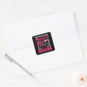 Pink Ribbon Fighter Survivor Moeder Borstkanker SQ Vierkante Sticker (Envelop)