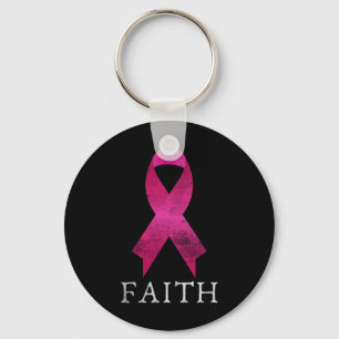 Pink Ribbon Fighter van Borstkanker Faith Heal An Sleutelhanger