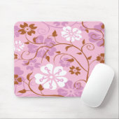 Pink Ribbon Floral Muismat (Met muis)