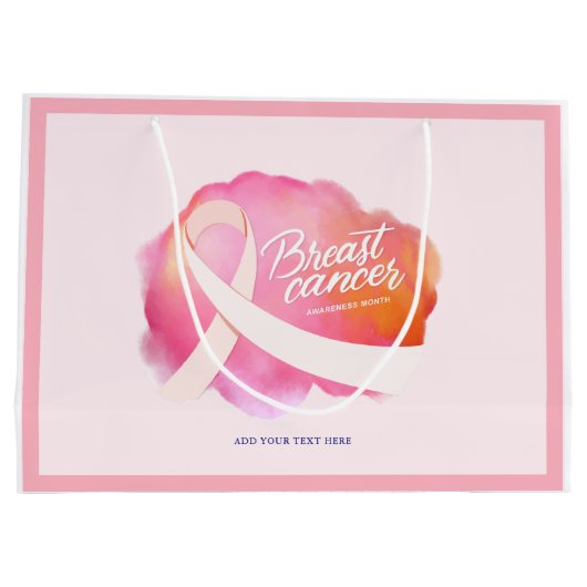 Pink Ribbon Formal Cancer Awareness Fundraiser Groot Cadeauzakje (Achterkant)