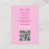 Pink Ribbon Gate Wedding Organizer Business Card Visitekaartje (Achterkant)