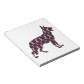 Pink Ribbon German Shepherd Notitieblok (Schuin)