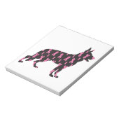 Pink Ribbon German Shepherd Notitieblok (Linkerzijde)