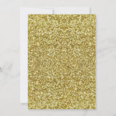 Pink Ribbon Gold Glitter Royal Princess Birthday Kaart (Achterkant)