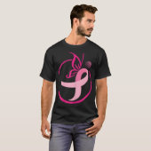 Pink Ribbon Golf S-Butterflies Borstkanker T-shirt (Voorkant volledig)