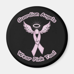 Pink Ribbon Guardian Angel Magneet