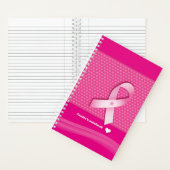 Pink Ribbon Hearts Borstkanker Awareness Journal Notitieboek (Binnen)