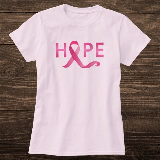Pink Ribbon HOPE Borstkanker Awareness T-shirt