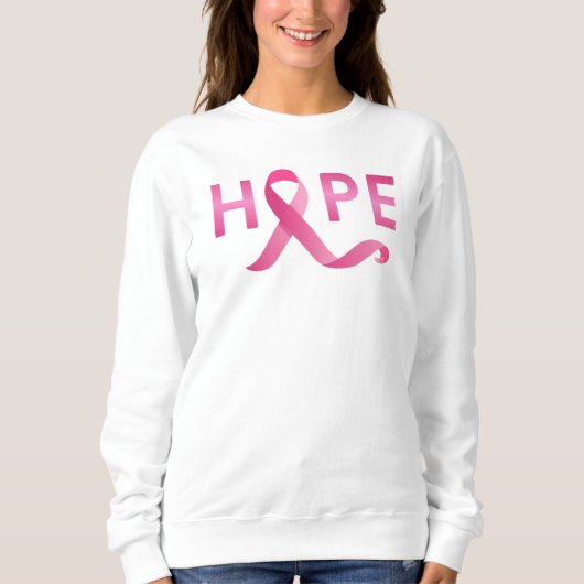 Pink Ribbon HOPE Borstkanker Awareness Trui (Voorkant)