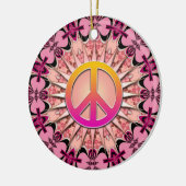Pink Ribbon Mandala Keepomwille Peace Ornament (Links)