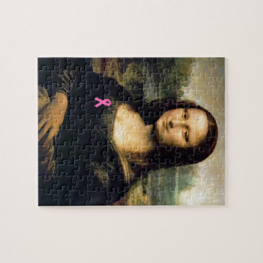 Pink Ribbon Mona Lisa Legpuzzel (Horizontaal)