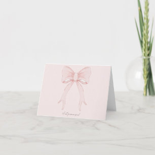 Pink Ribbon Note Kaart - Een notitie voor iemand s