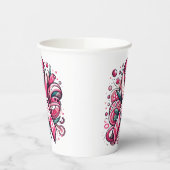 Pink Ribbon Paper cup Papieren Bekers (Links)