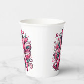 Pink Ribbon Paper cup Papieren Bekers (Rechts)