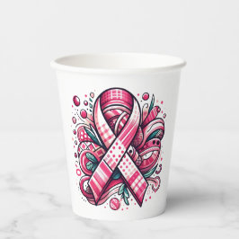 Pink Ribbon Paper cup Papieren Bekers
